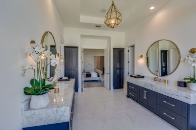 Marble Vanity and Backsplash